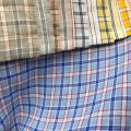 Shirt Kleid fancy Plaid Check bequemes natrual 100% Leinengewebe